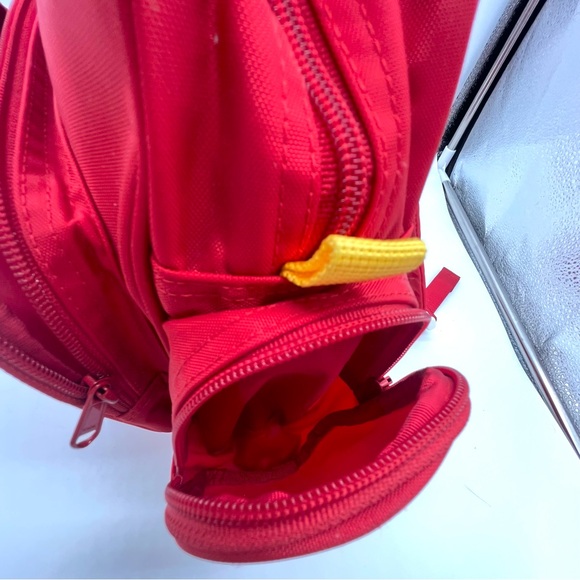 Miki House Japan Embroidered Usako Bunny Red Toddler Backpack w Chest Clip - Picture 5 of 7